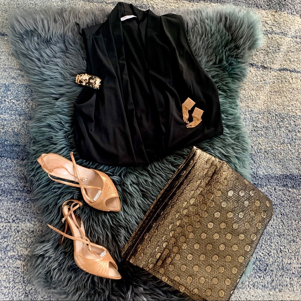 NWT JCrew Gold coin skirt
